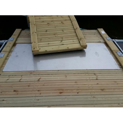 Sliteplate for landgang, 2x1 m, aluminium
