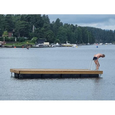 Badebrygge 2.4 x 5.5m i treverk