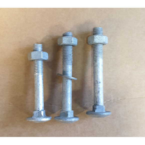 Låsebolt M12x90 uten mutter, galvanisert